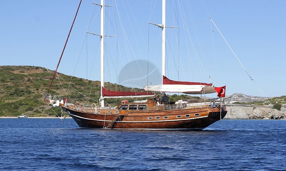 Şeker Ayşe teknesi dış.  Seker Ayse Gulet, Port Side.