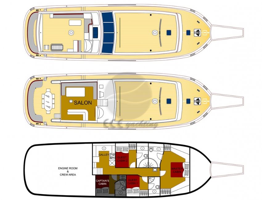 Serenity 70 Gulet Deck Plans.