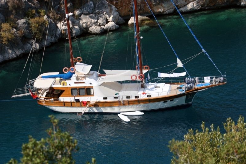 Serenity 70 Gulet Ariel View.