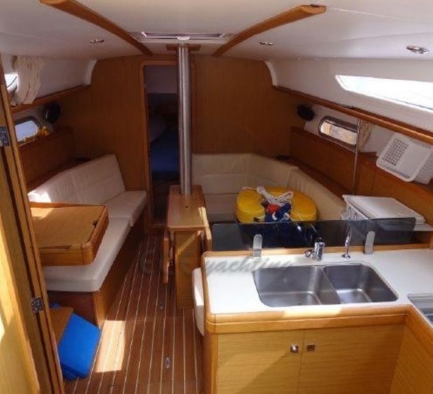 Sun Odyssey 36 Sail Boat, Lounge And Kitchen.