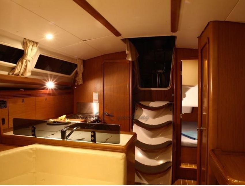 Sun Odyssey 36 Sail Boat, Lounge Towards Deck.