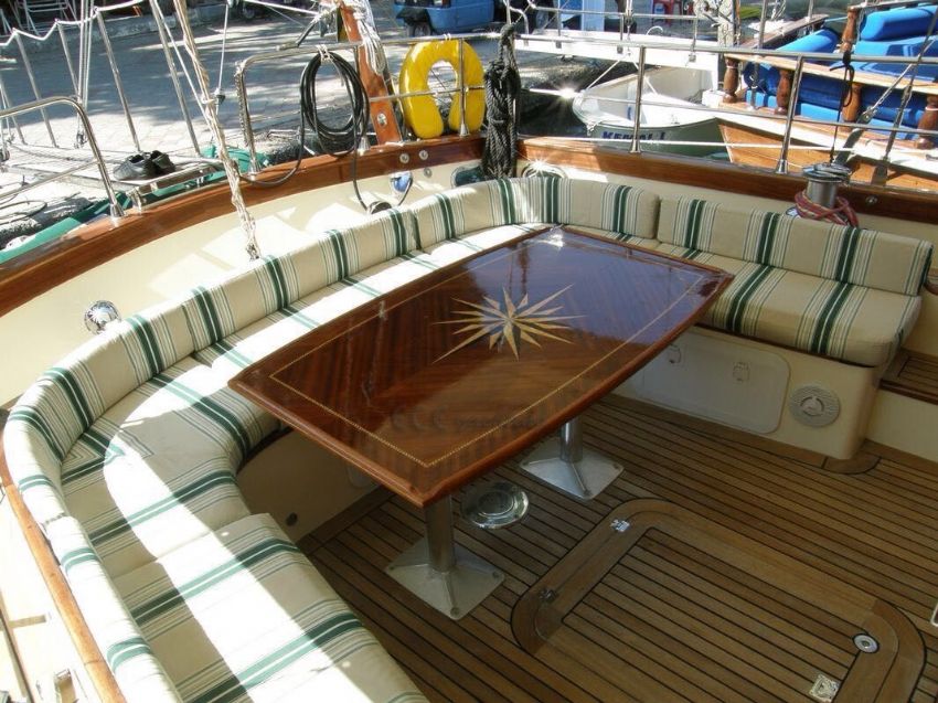 Aft Deck Dining, Thalassa Gulet.