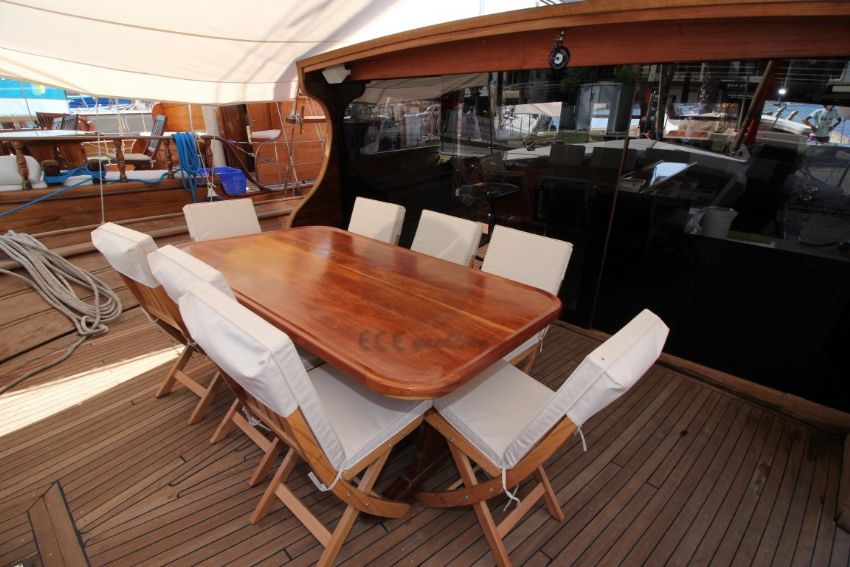 Whisper 1 Gulet, Dining Area On Deck.