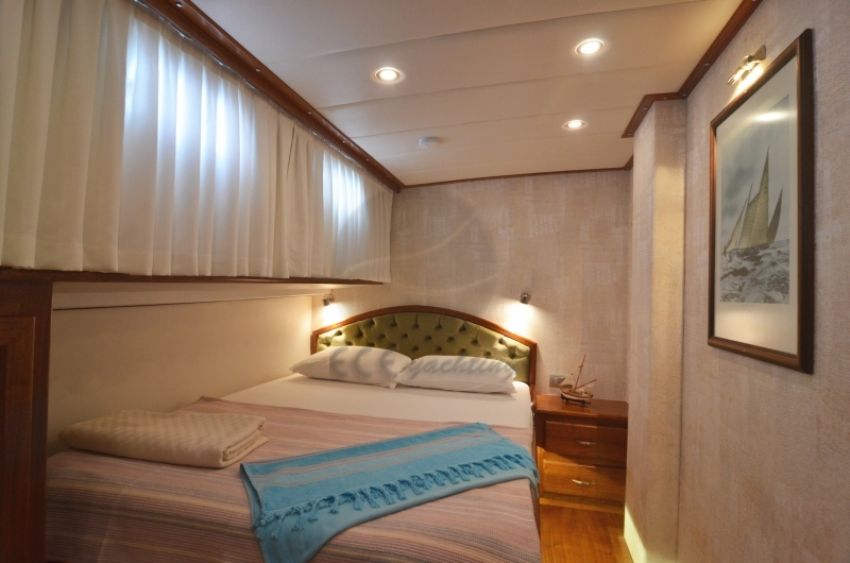 Zorbas Gulet Yacht, Double Cabin Front View.